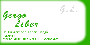 gergo liber business card