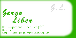 gergo liber business card